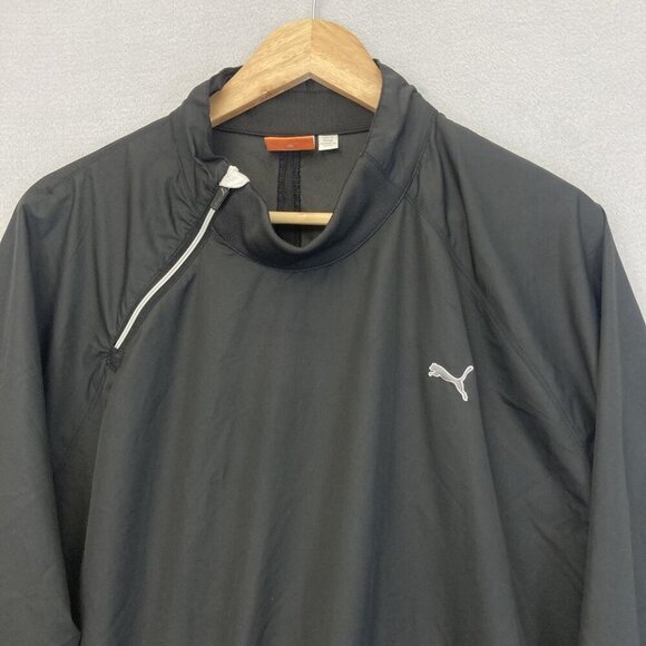 Puma Jacket Mens Size 2XL Black Lightweight Pullover Windbreaker Jacket Logo XXL - Picture 4 of 16